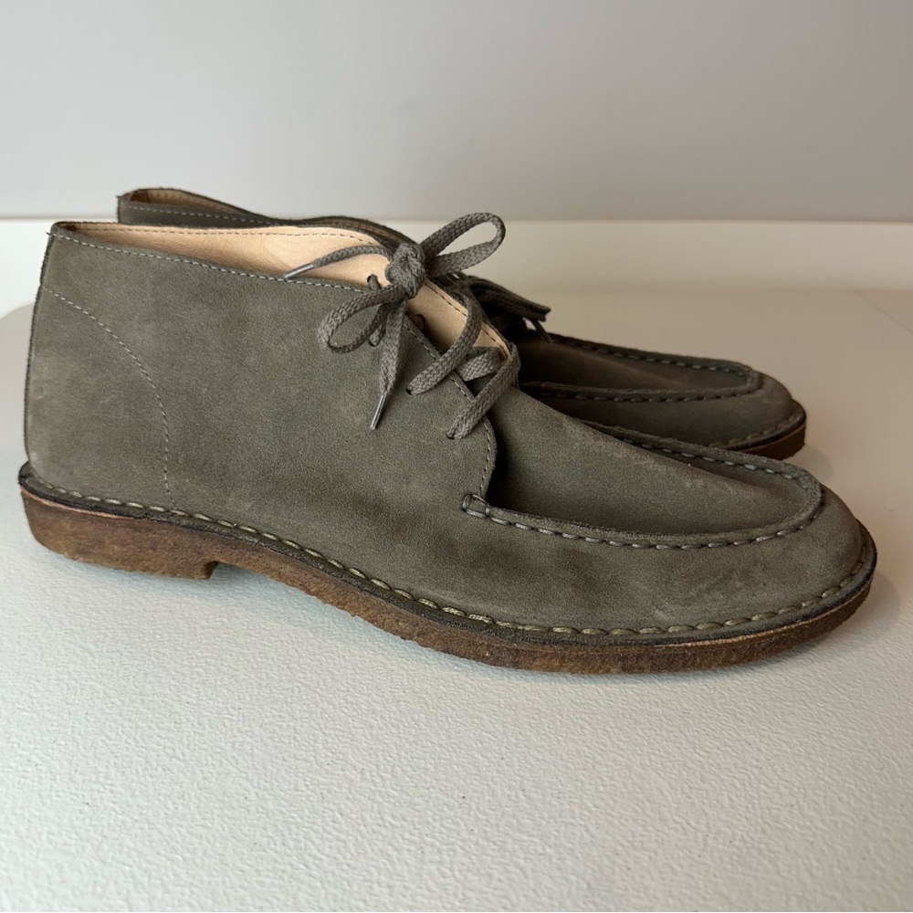J.Crew Men’s Gray Taupe Suede Made in Italy Casual Classic Chukka Boots Size 11